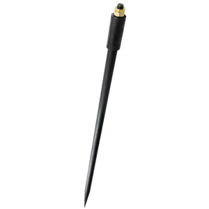 76" cotton spear used to move cotton bales. Black solid piece of steel