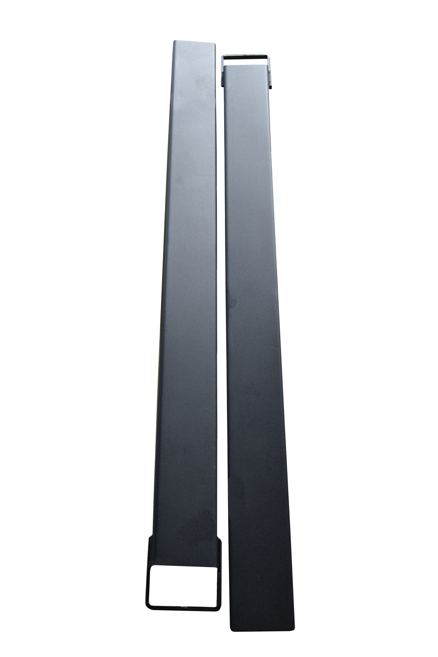 72-inch pallet fork extensions designed for 5-inch wide forklift forks, providing extended reach and secure handling of long materials.