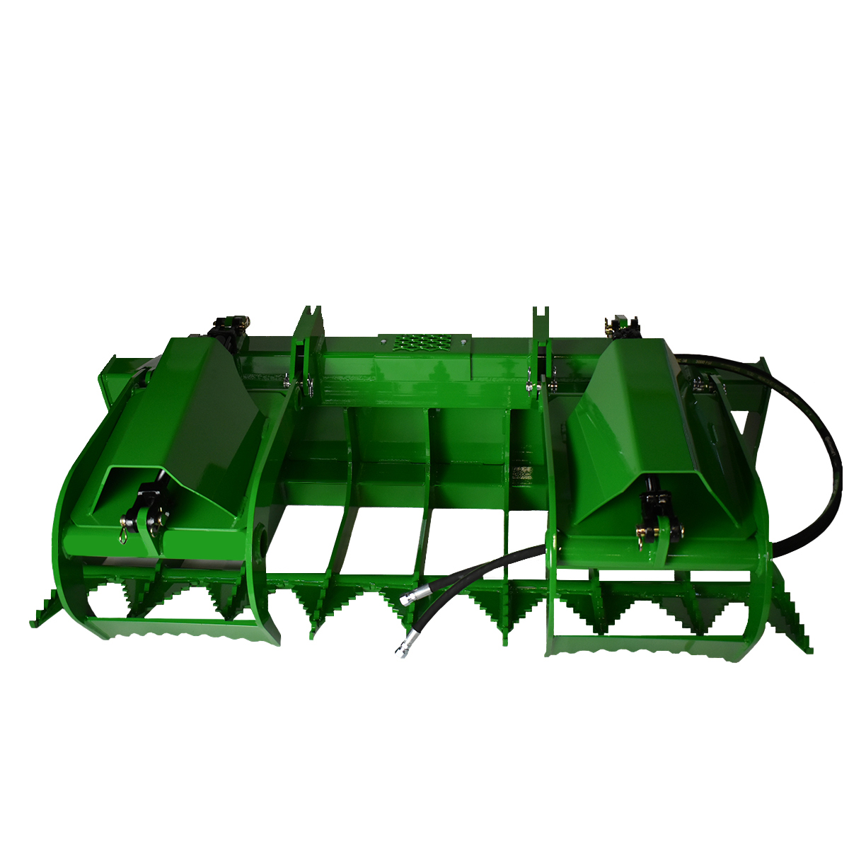 AG-GO 2G60E Euro attach tractor grapple gripping brush and debris during land clearing