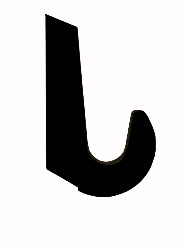 BFB2 2 Inch Bucket Fork J Hook – Weld-On Mount 1 BFB2 2 inch bucket fork J hook with tall shank and curved shaft seat